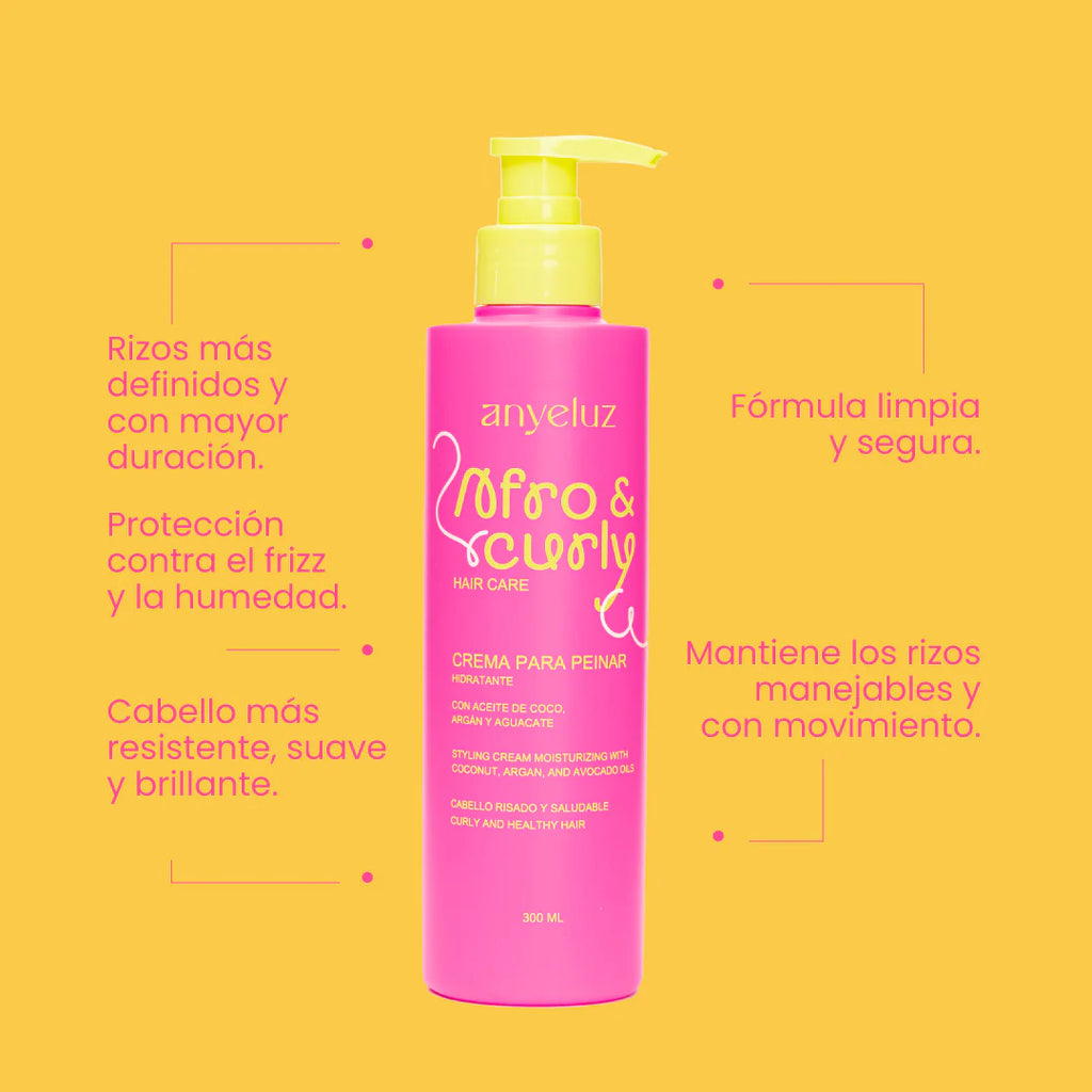 Crema para Peinar Hidratante Afro & Curly - Anyeluz