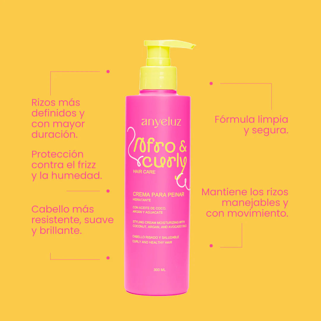 Crema para Peinar Hidratante Afro & Curly - Anyeluz