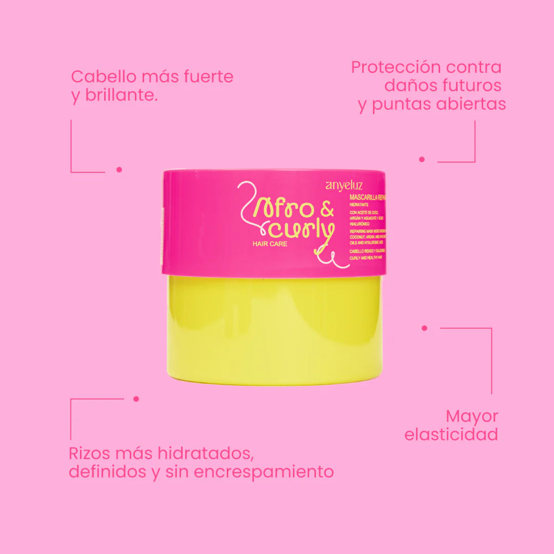 Mascarilla Reparadora Hidratante Afro & Curly - Anyeluz