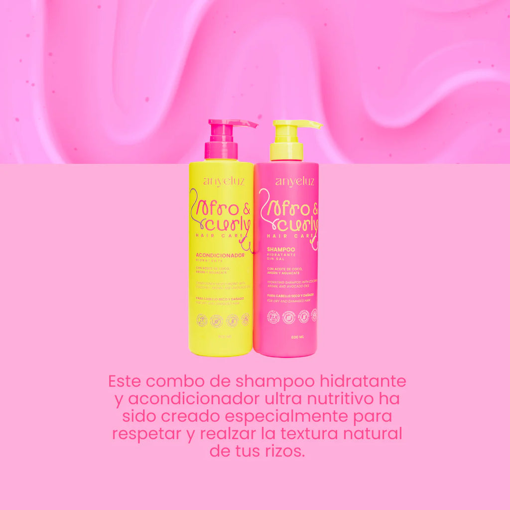 Dúo Shampoo Y Acondicionador Afro & Curly - Anyeluz