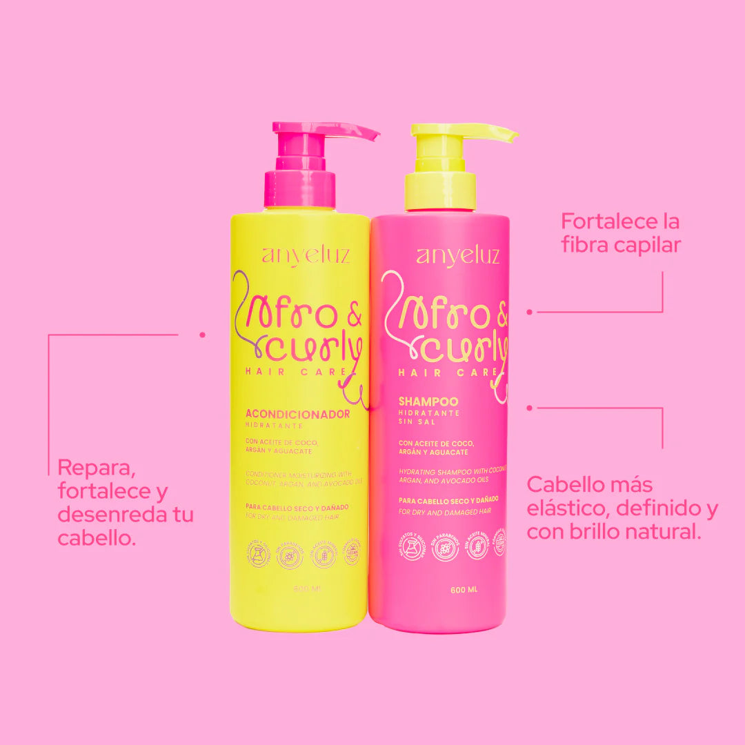 Dúo Shampoo Y Acondicionador Afro & Curly - Anyeluz