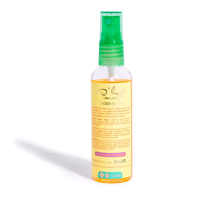 Aclarante de Vello Corporal (Loción de Oro) (60ml) - D'Luchi