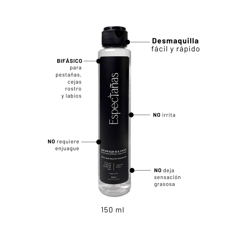 Bi-fásil Desmaquillante Bifásico Instantaneo de Ojos (No graso) (150ml) - Espectañas