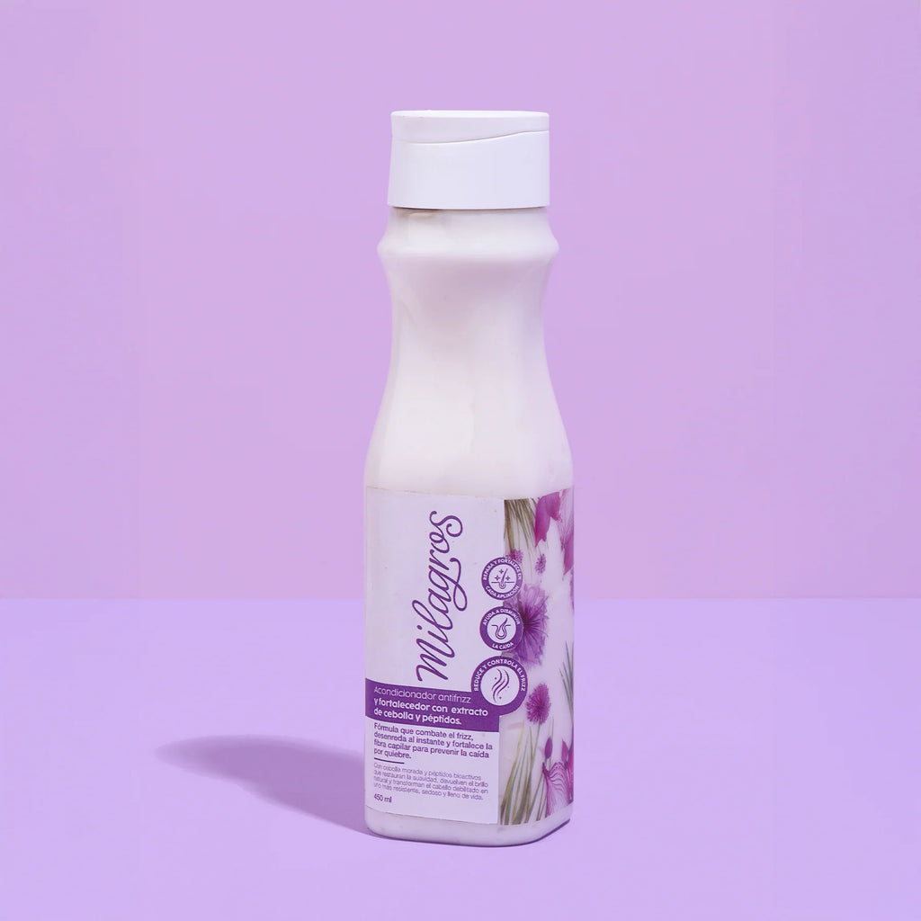 Acondicionador Antifrizz y Fortalecedor Con Extracto de Cebolla y Péptidos - Milagros