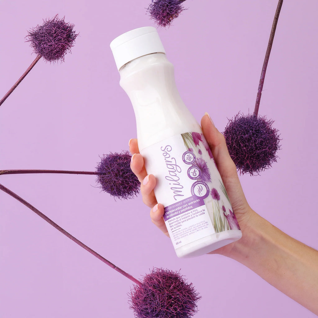 Acondicionador Antifrizz y Fortalecedor Con Extracto de Cebolla y Péptidos - Milagros