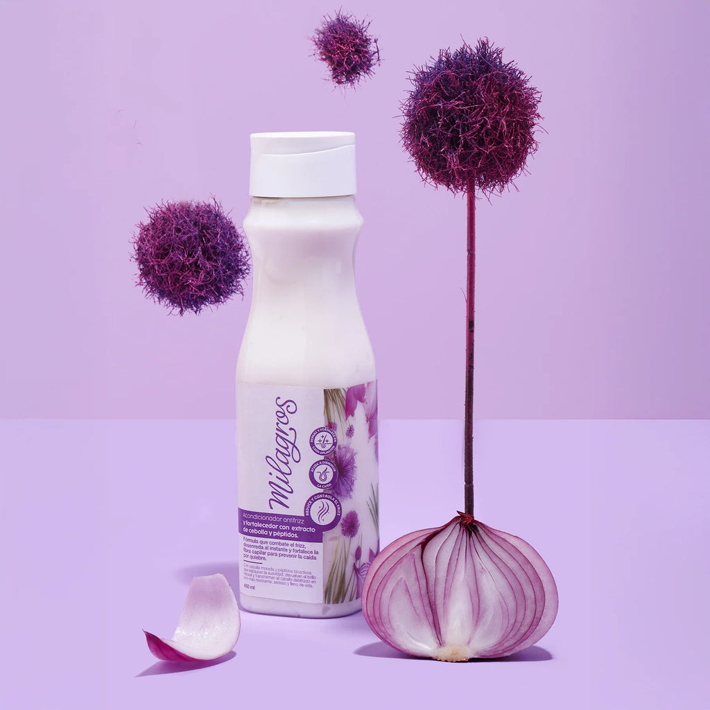 Acondicionador Antifrizz y Fortalecedor Con Extracto de Cebolla y Péptidos - Milagros