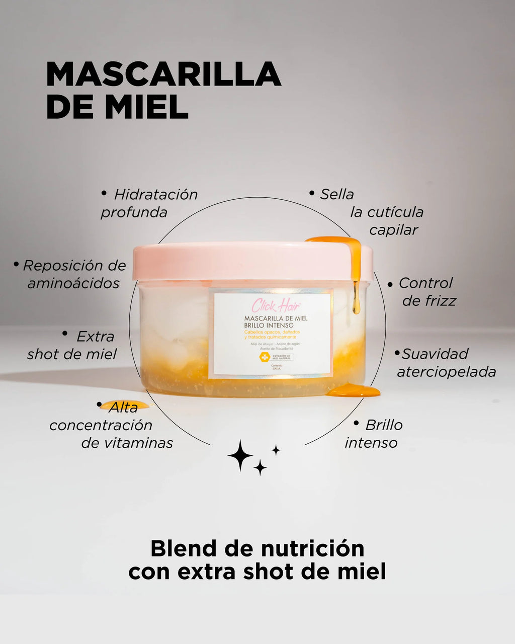 Mascarilla de Miel Brillo Intenso - Click Hair
