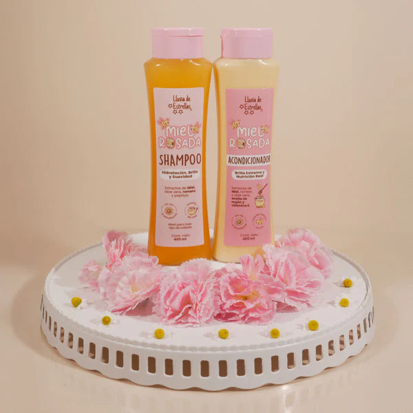 Kit de Shampoo y Acondicionador Miel Rosada - Lluvia De Estrellas
