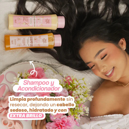 Kit de Shampoo y Acondicionador Miel Rosada - Lluvia De Estrellas