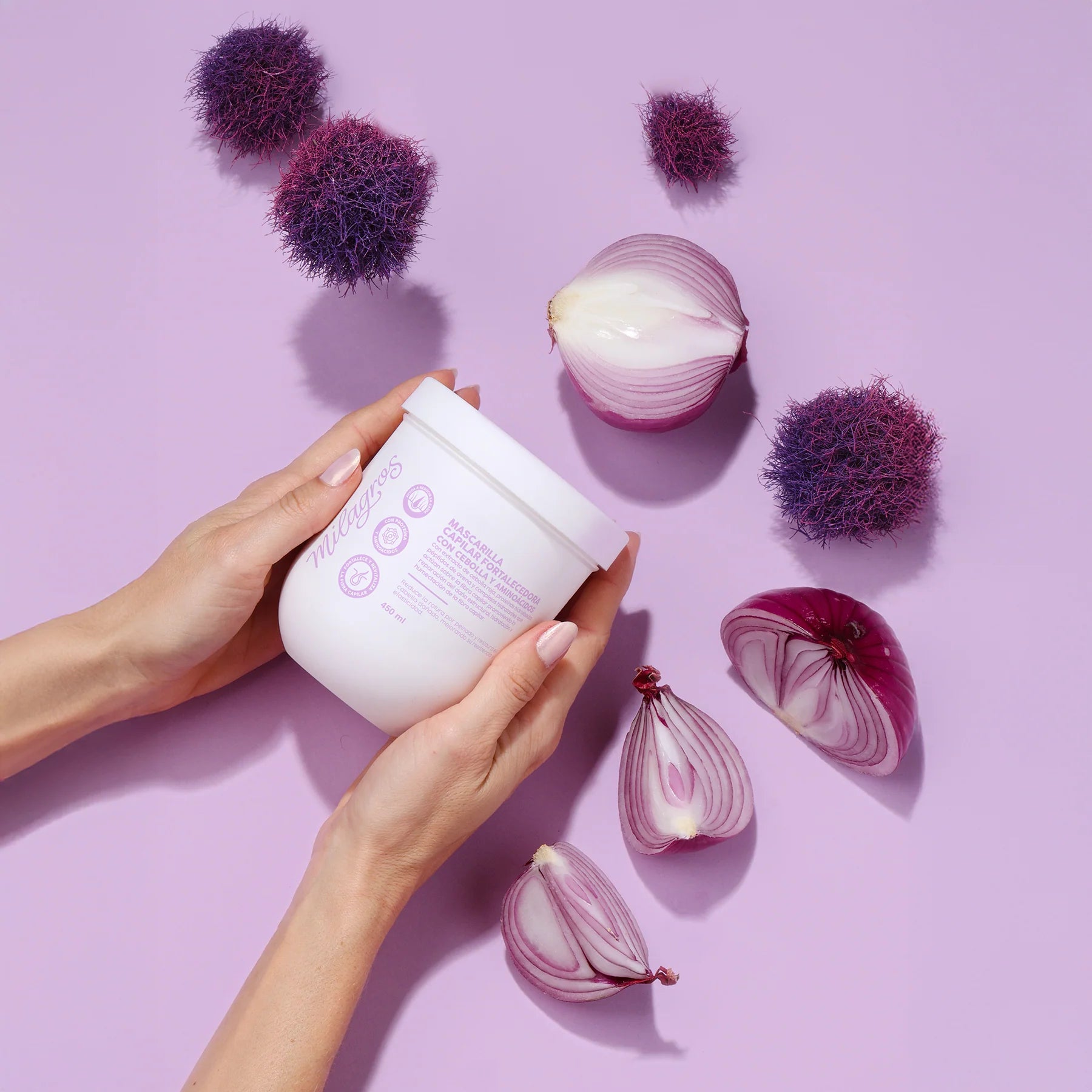 Mascarilla Capilar Reparadora Intensiva Con Extracto De Cebolla y Péptidos - Milagros