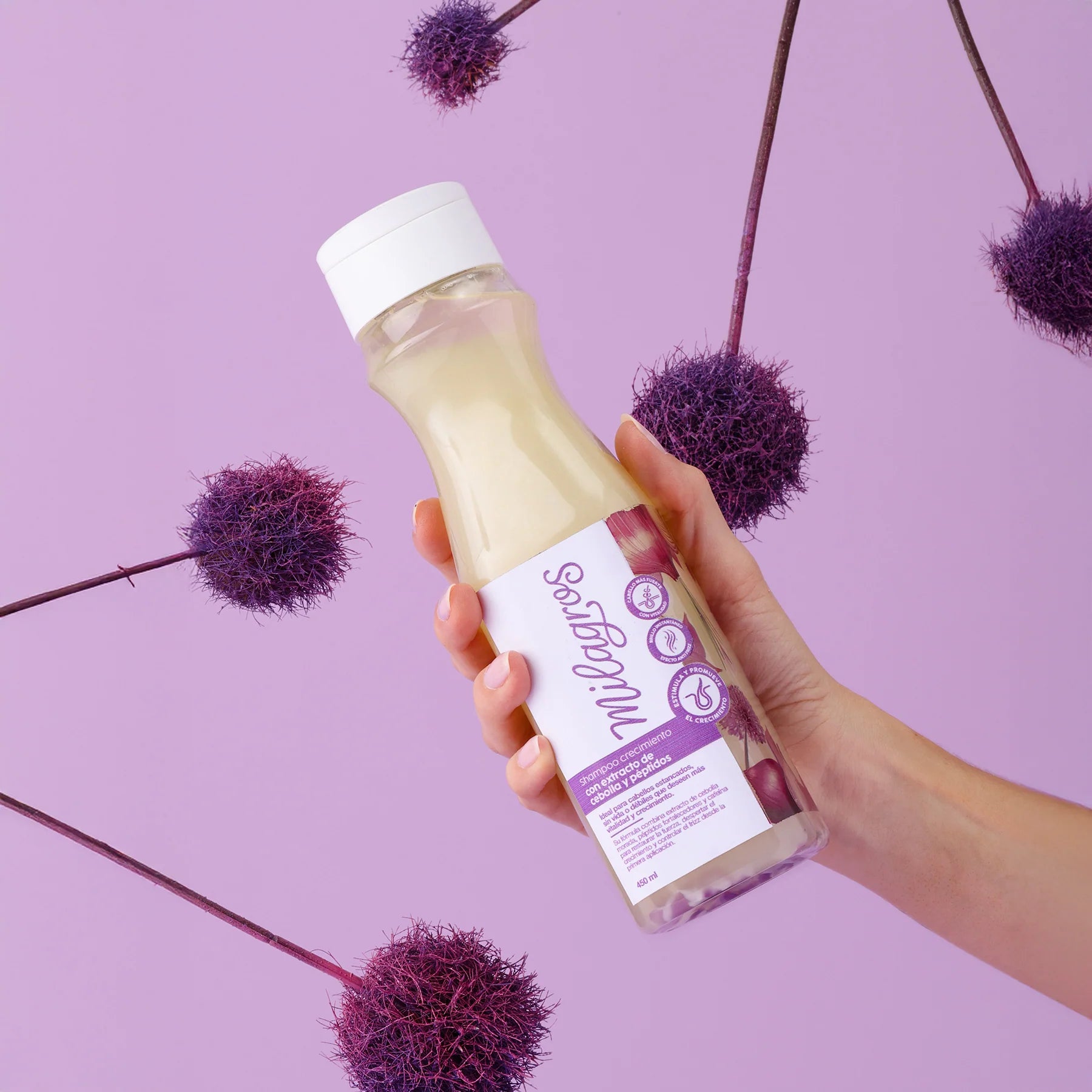 Shampoo Crecimiento Con Extracto de Cebolla y Péptidos - Milagros