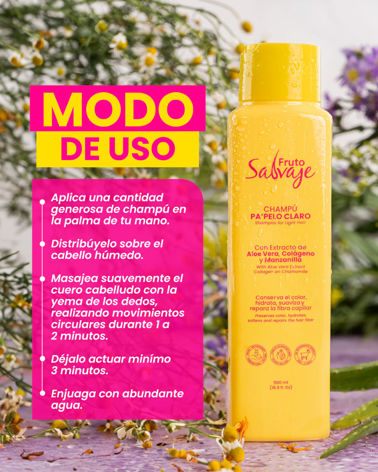 Shampoo Pa Pelo Claro - Fruto Salvaje