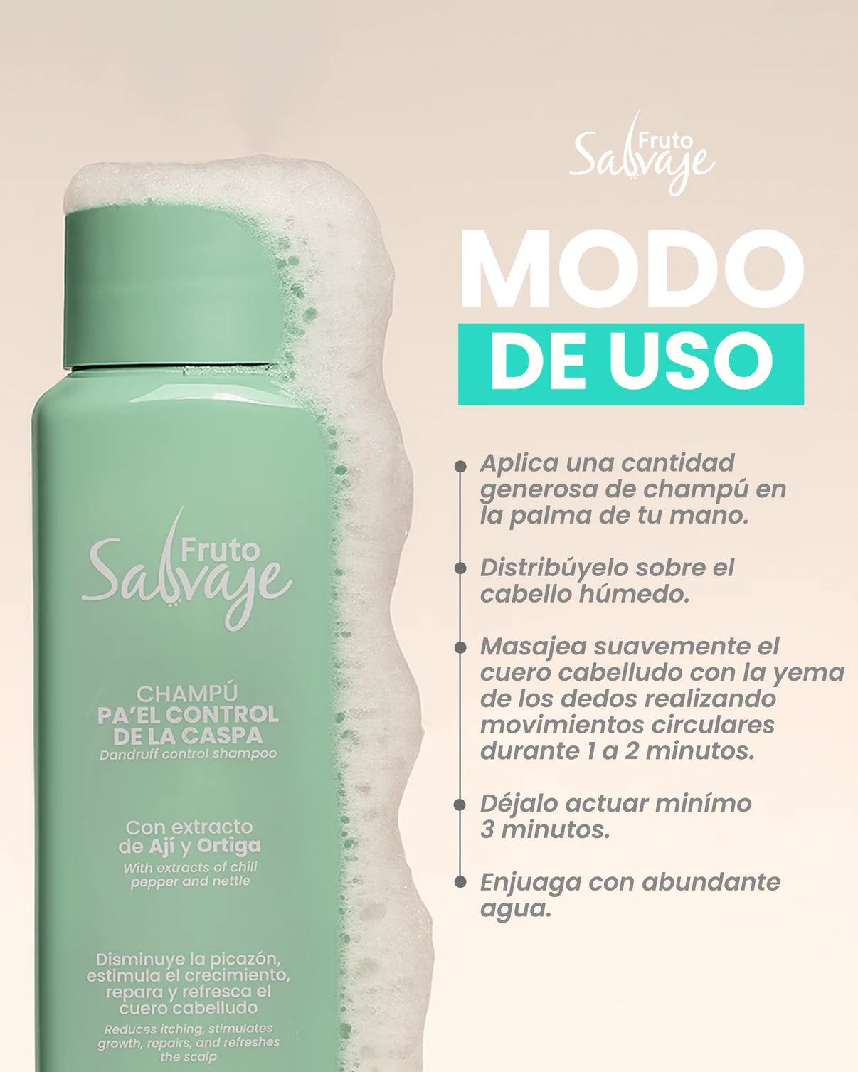 Shampoo Pa'el Control de la Caspa - Fruto Salvaje