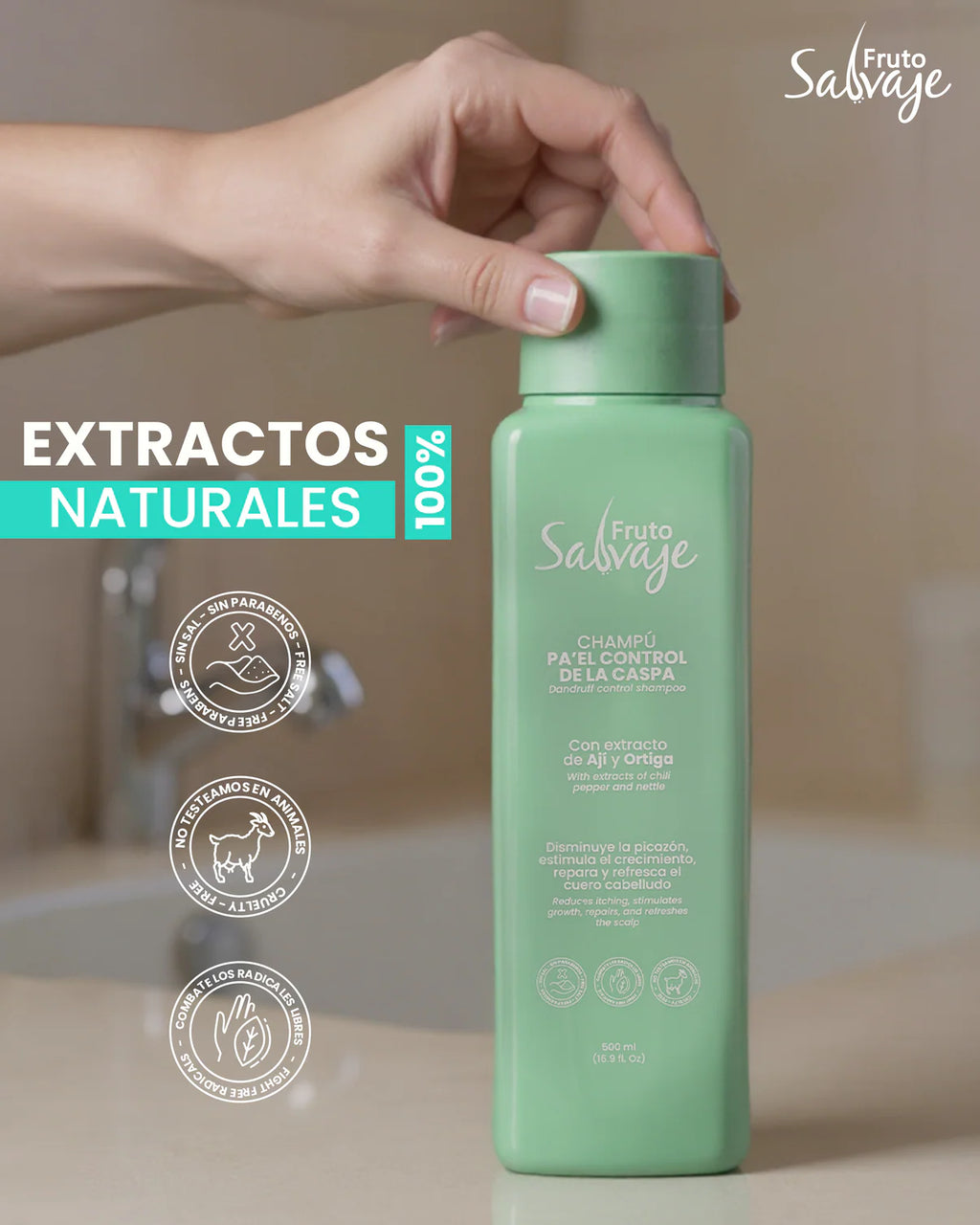 Shampoo Pa'el Control de la Caspa - Fruto Salvaje