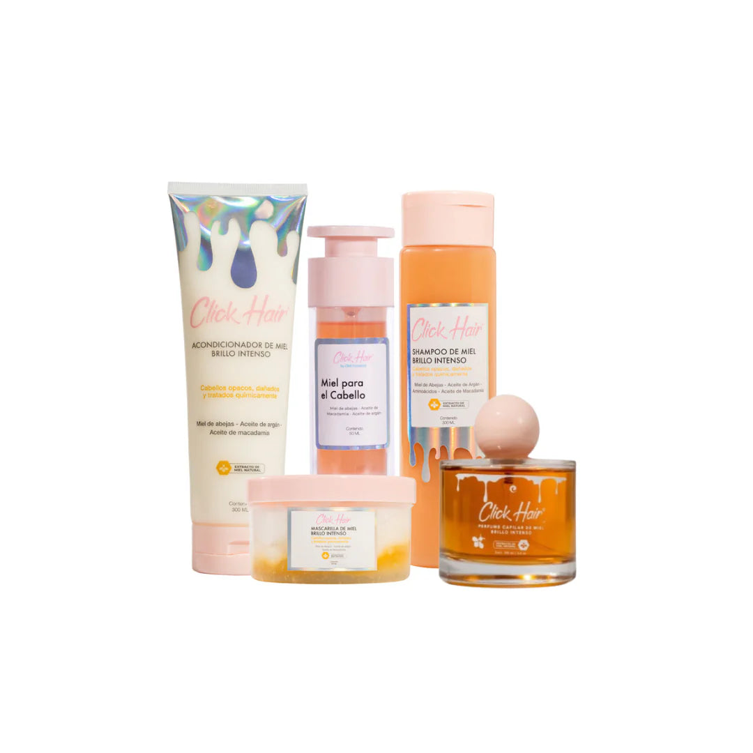 Kit Miel Brillo Intenso (Rutina Completa) - Click Hair